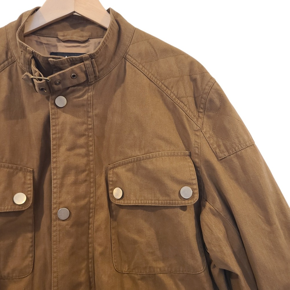 J. Peterman Brown Field Military Utility Barn‎ Chore Jacket Men's Medium Zip - Picture 6 of 11